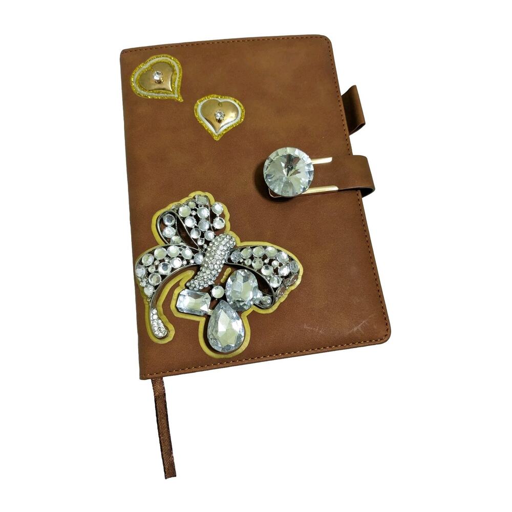 Bling 3D Notebook Lined Journal Notebook Notepad Huge Stone Embellishments *READ